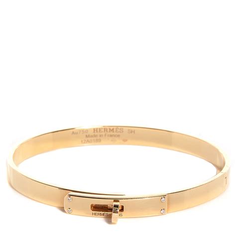 hermes 18k yellow gold kelly pm bangle small|Hermès Kelly 18 Karat Yellow Gold Diamond Bangle .